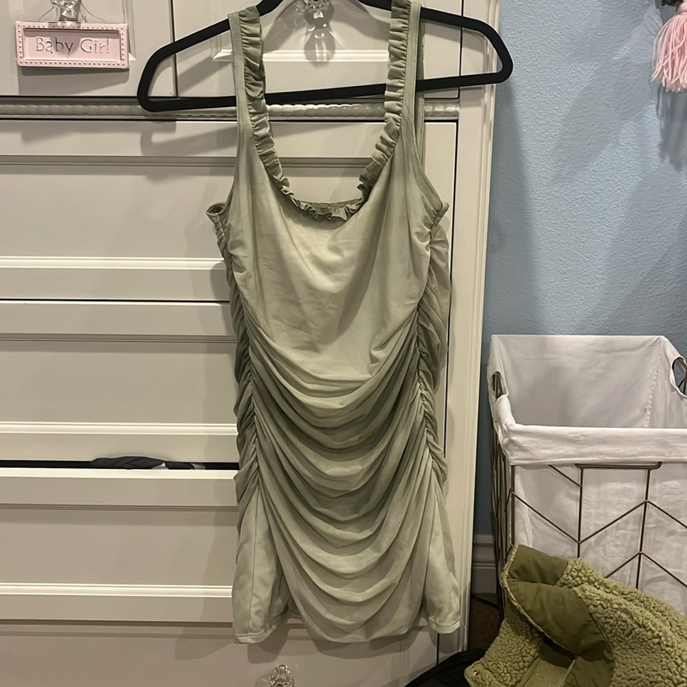 Green Zara dress